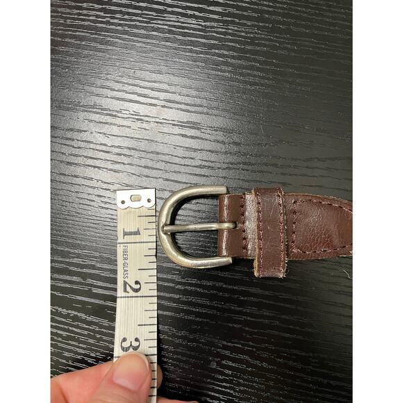 Vintage 90's preppy leather chain link belt - Picture 3 of 5